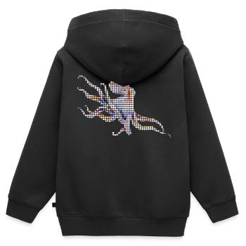 Oktopus - Kinder Premium Organic Zip Hoodie - Schwarz - Hinten - AI Model Kid Male (0cm)