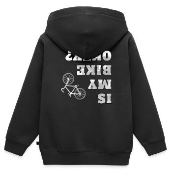 Is my bike okay Fahrrad Bike Fahrer Bikers - Kinder Premium Organic Zip Hoodie - Schwarz - Hinten - AI Model Kid Male (0cm)