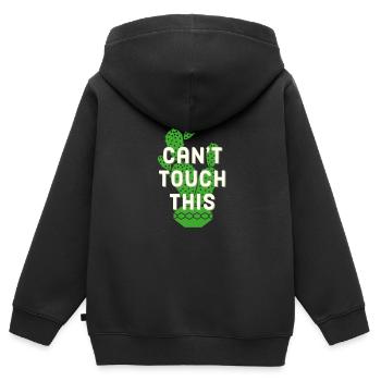 Can't touch this Kaktus - Kinder Premium Organic Zip Hoodie - Schwarz - Hinten - AI Model Kid Male (0cm)