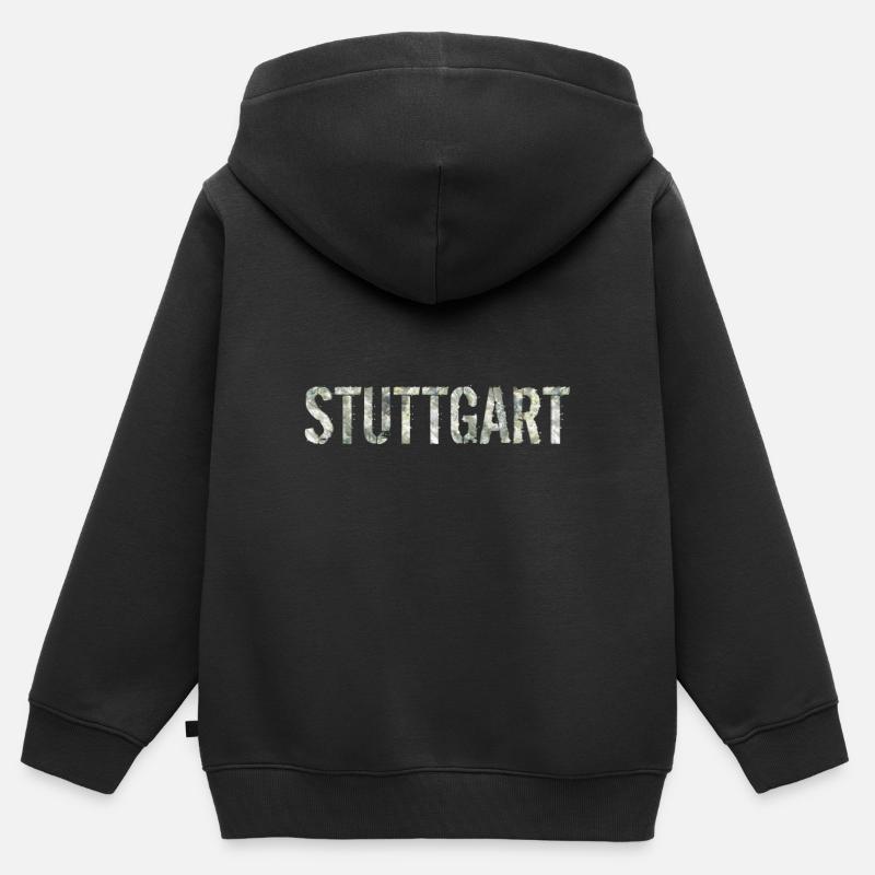 Stuttgart - Stuttgart meine Stadt! - Sweat Premium à capuche zippé enfant bio - noir