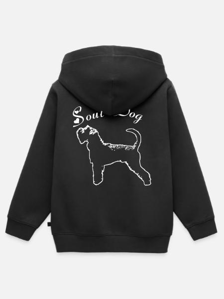 Schnauzer Soul dog - Kinder Premium Organic Zip Hoodie - Schwarz