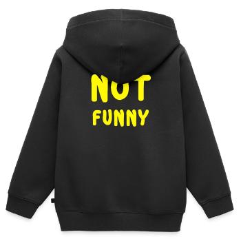 Drôle d’adversité Funny Drôle Fun Cool fun - Sweat Premium à capuche zippé enfant bio - noir - Dos - AI Model Kid Male (0cm)