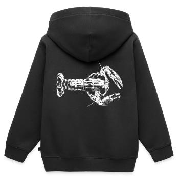 Hummer - Kinder Premium Organic Zip Hoodie - Schwarz - Hinten - AI Model Kid Male (0cm)