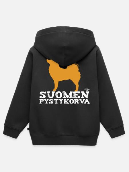Finnish Spitz - Kinder Premium Organic Zip Hoodie - Schwarz