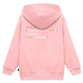 Informatik Nerd Geek Programmierer Code - Kinder Premium Organic Zip Hoodie - Rosa - Hinten - AI Model Kid Female (0cm)