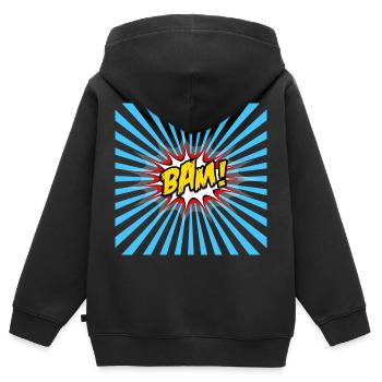 Gesichtsmaske Gamer Comic Style Gaming Games Game - Kinder Premium Organic Zip Hoodie - Schwarz - Hinten - AI Model Kid Male (0cm)