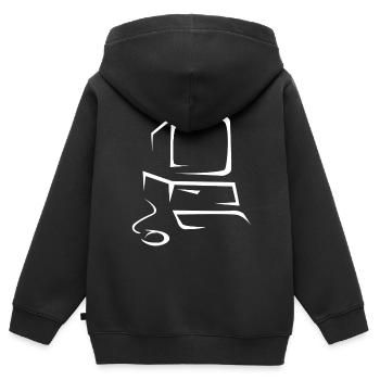 Alter Computer - Kinder Premium Organic Zip Hoodie - Schwarz - Hinten - AI Model Kid Male (0cm)