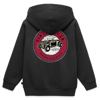 Oldtimer car - Kids Premium Organic Zip-up Hoodie - black - Back - AI Model Kid Male (0cm)