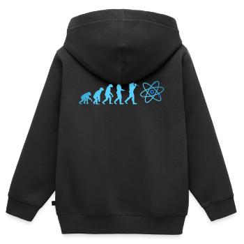 SCIENCE Evolution avec neutron atomique Big Bang - Sweat Premium à capuche zippé enfant bio - noir - Dos - AI Model Kid Male (0cm)