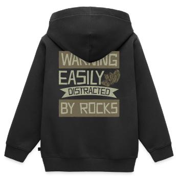Geologie Späße - Kinder Premium Organic Zip Hoodie - Schwarz - Hinten - AI Model Kid Male (0cm)