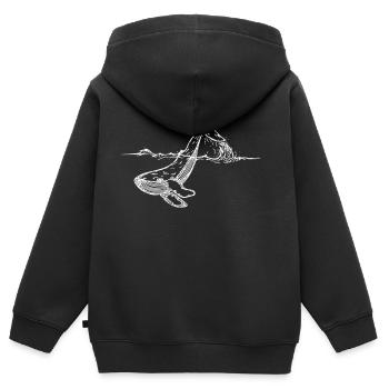 Save the whale UNISEX NATURE - Kinder Premium Organic Zip Hoodie - Schwarz - Hinten - AI Model Kid Male (0cm)