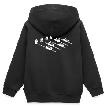 Musik – Shirt Mischpult DJ Geschenk - Kinder Premium Organic Zip Hoodie - Schwarz - Hinten - AI Model Kid Male (0cm)
