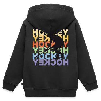 Hockey Hockey Hockey - Kinder Premium Organic Zip Hoodie - Schwarz - Hinten - AI Model Kid Male (0cm)