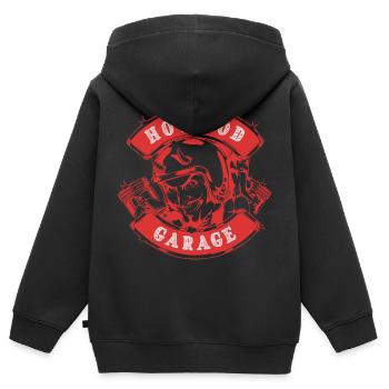 Hot Rod Garage V8 - Sweat Premium à capuche zippé enfant bio - noir - Dos - AI Model Kid Male (0cm)