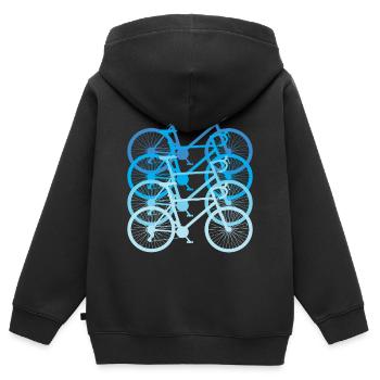 Fahrrad Rennrad Radsport Fahrradfreak Radshirt Ren - Kinder Premium Organic Zip Hoodie - Schwarz - Hinten - AI Model Kid Male (0cm)