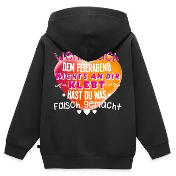 Erzieherin - Kinder Premium Organic Zip Hoodie - Schwarz - Hinten - AI Model Kid Male (0cm)