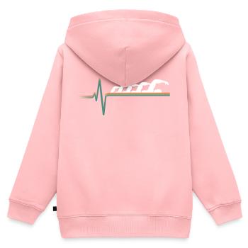 Maillot de bain de piscine - Sweat Premium à capuche zippé enfant bio - rose - Dos - AI Model Kid Female (0cm)