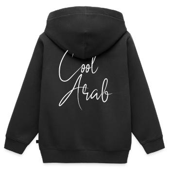 Cool Arab - Kinder Premium Organic Zip Hoodie - Schwarz - Hinten - AI Model Kid Male (0cm)