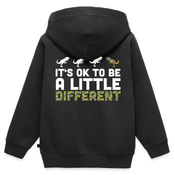 Autismus Bewusstsein Asperger Syndrom - Kinder Premium Organic Zip Hoodie - Schwarz - Hinten - AI Model Kid Male (0cm)