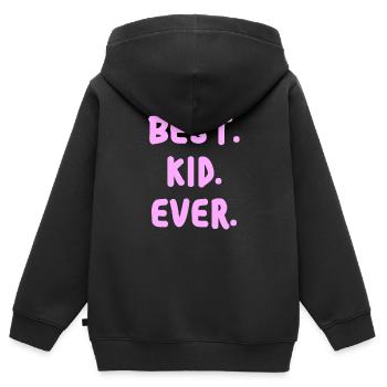 Best kid ever Kinder Spruch für Kind einschulung - Kinder Premium Organic Zip Hoodie - Schwarz - Hinten - AI Model Kid Male (0cm)