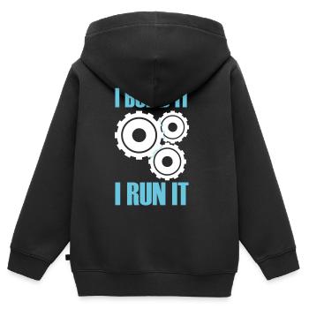 Devops Development Software Developer Geek - Kids Premium Organic Zip-up Hoodie - black - Back - AI Model Kid Male (0cm)