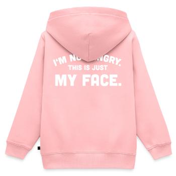 Sarcasme sarcastique en colère - Sweat Premium à capuche zippé enfant bio - rose - Dos - AI Model Kid Female (0cm)