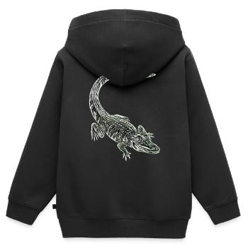 Alligator - Sweat Premium à capuche zippé enfant bio - noir - Dos - AI Model Kid Male (0cm)