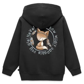 Never forget how wildly you are - Kinder Premium Organic Zip Hoodie - Schwarz - Hinten - AI Model Kid Male (0cm)