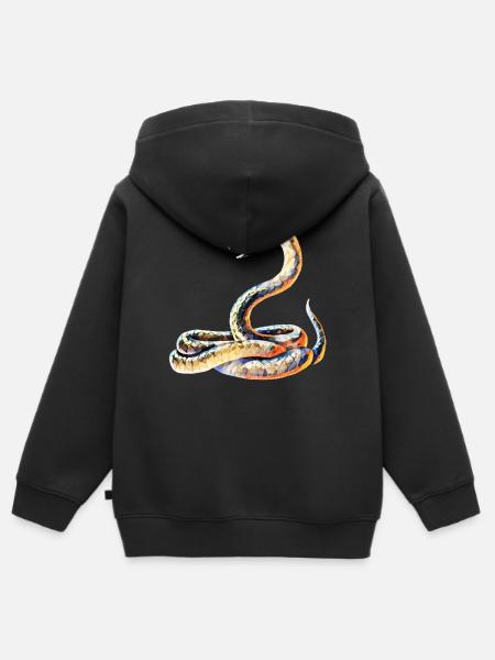 Schlange - Kinder Premium Organic Zip Hoodie - Schwarz