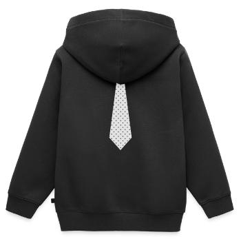Cravates Cravates Business Dresscode Chemises - Sweat Premium à capuche zippé enfant bio - noir - Dos - AI Model Kid Male (0cm)