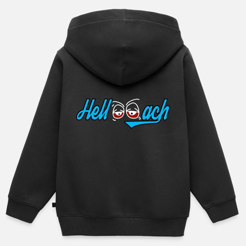 Wide awake - Sweat Premium à capuche zippé enfant bio - noir