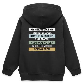 Meme Gift Idea Nerd Gift Internet Funny - Kids Premium Organic Zip-up Hoodie - black - Back - AI Model Kid Male (0cm)
