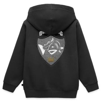 Dorschkönig - Das Dorsch T-Shirt - Kinder Premium Organic Zip Hoodie - Schwarz - Hinten - AI Model Kid Male (0cm)