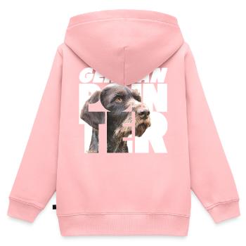 Deutscher Zeiger VII - Kinder Premium Organic Zip Hoodie - Rosa - Hinten - AI Model Kid Female (0cm)