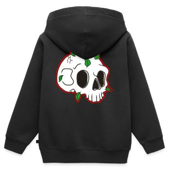 Conception de crâne - Sweat Premium à capuche zippé enfant bio - noir - Dos - AI Model Kid Male (0cm)