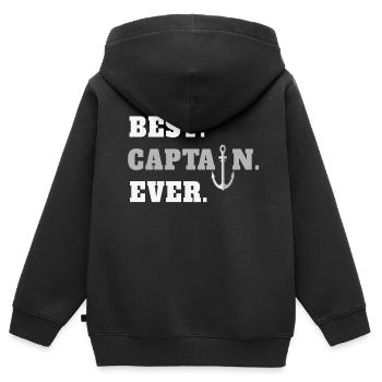 Meilleure régate de capitaine jamais de capitaine d'ancre - Sweat Premium à capuche zippé enfant bio - noir - Dos - AI Model Kid Male (0cm)