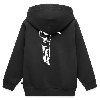 Golf - Golf - Golfeurs - Sweat Premium à capuche zippé enfant bio - noir - Dos - AI Model Kid Male (0cm)