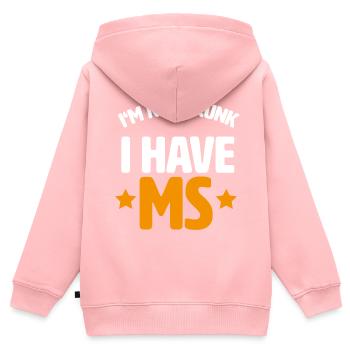 Sensibilisation à la sclérose en plaques - Sweat Premium à capuche zippé enfant bio - rose - Dos - AI Model Kid Female (0cm)