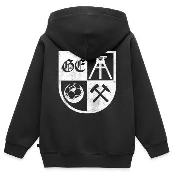 Gelsenkirchen Wappen - Kinder Premium Organic Zip Hoodie - Schwarz - Hinten - AI Model Kid Male (0cm)