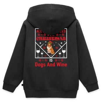 Ugly Christmas - Kinder Premium Organic Zip Hoodie - Schwarz - Hinten - AI Model Kid Male (0cm)