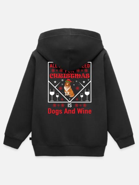 Ugly Christmas - Kinder Premium Organic Zip Hoodie - Schwarz
