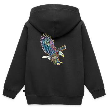 Aigle - Sweat Premium à capuche zippé enfant bio - noir - Dos - AI Model Kid Male (0cm)
