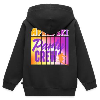 Apres Ski - Kinder Premium Organic Zip Hoodie - Schwarz - Hinten - AI Model Kid Male (0cm)