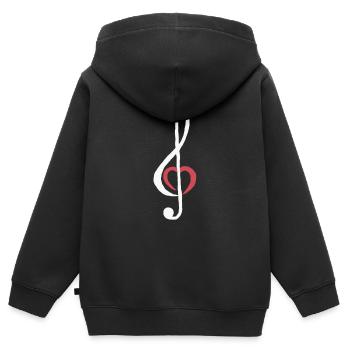 Musik Geschenk Instrument Musikliebe Lied music - Kinder Premium Organic Zip Hoodie - Schwarz - Hinten - AI Model Kid Male (0cm)