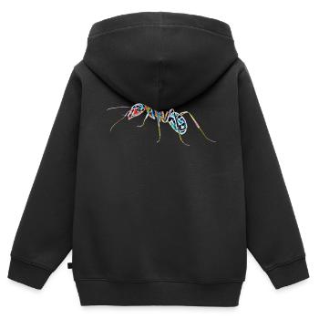 fourmi - Sweat Premium à capuche zippé enfant bio - noir - Dos - AI Model Kid Male (0cm)