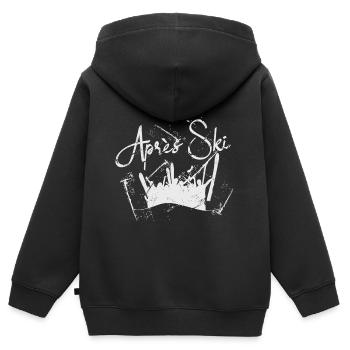 Apres Ski - Kinder Premium Organic Zip Hoodie - Schwarz - Hinten - AI Model Kid Male (0cm)