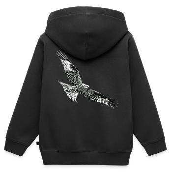 Falke - Kinder Premium Organic Zip Hoodie - Schwarz - Hinten - AI Model Kid Male (0cm)