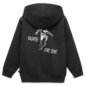 Patiner ou mourir - Sweat Premium à capuche zippé enfant bio - noir - Dos - AI Model Kid Male (0cm)