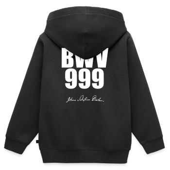 Bach Johann Sebastian - Kinder Premium Organic Zip Hoodie - Schwarz - Hinten - AI Model Kid Male (0cm)