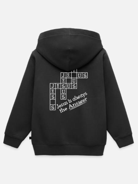 Jesus Jesus Jesus - Hoodie Premium med dragkedja barn ekologisk - svart